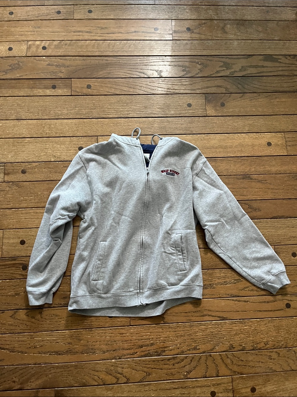 Disney Light Gray Full-Zip Hoodie Jacket